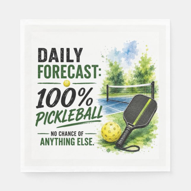 Pickleball dagliga liv Prognos Pappersservett (Framsidan)