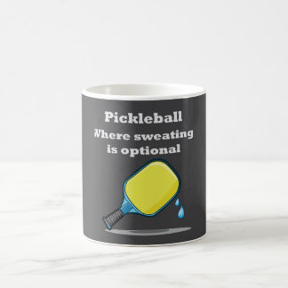 Pickleball där svettning är valfritt kaffemugg