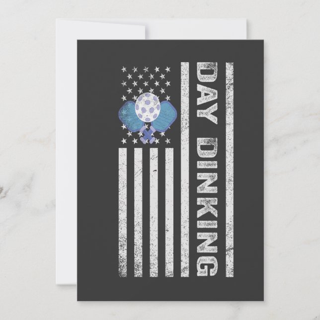 Pickleball Day Dinking American Patriotic Flagga Tack Kort (Framsida)