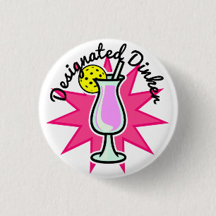 Pickleball Designad Dinker - Rosa Cocktail Knapp