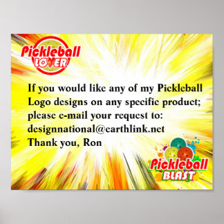 Pickleball-designbegäran Poster