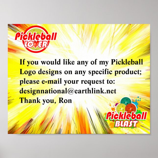 Pickleball-designbegäran Poster (Framsidan)
