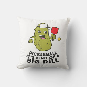Pickleball... Det är en stor dill Pickles Pun Pic Kudde