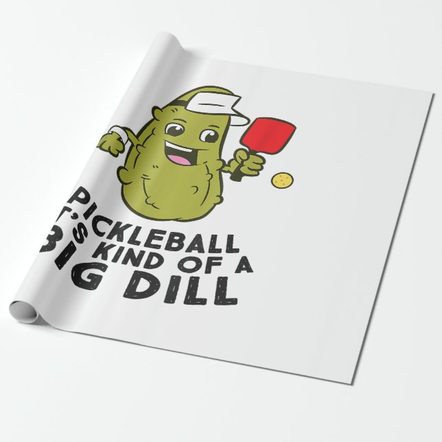 Pickleball... Det är en stor dill Pickles Pun Pic Presentpapper (Utrullad)