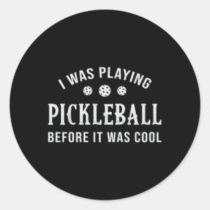 Pickleball Dink jag spelade Pickleball Player Runt Klistermärke