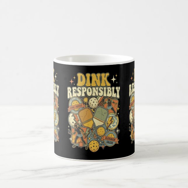 Pickleball Dink Responsibly Paddle Player Kaffemugg (Center)
