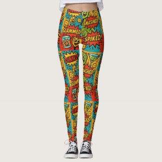 Pickleball DINKED! Leggings med Tecknad Vibes