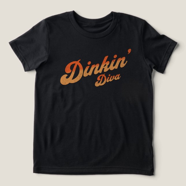 Pickleball Dinking Diva-pickle boll T Shirt (Design Framsida)