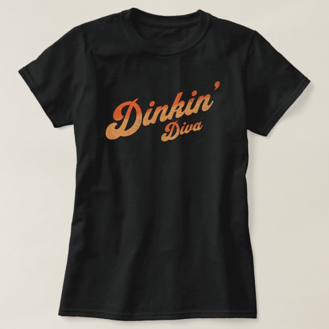 Pickleball Dinking Diva pickle boll T Shirt (Design framsida)