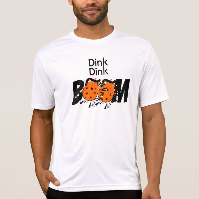 Pickleball Dinking Orange Bombs Dink Dink Boom T Shirt (Framsida)