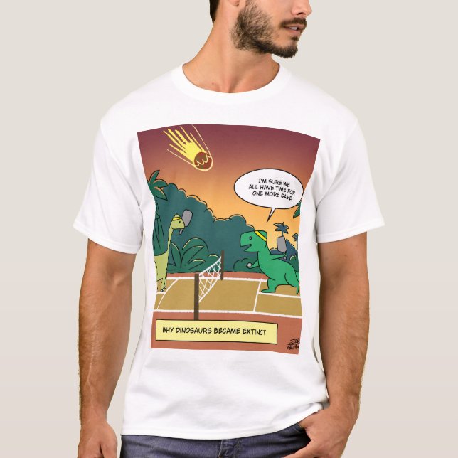 Pickleball Dinos T Shirt (Framsida)