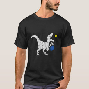 Pickleball Dinosaurs Pickle Boll Dino Racket Playe T Shirt