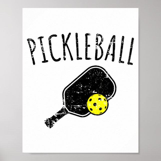 Pickleball distressed design  poster (Framsidan)