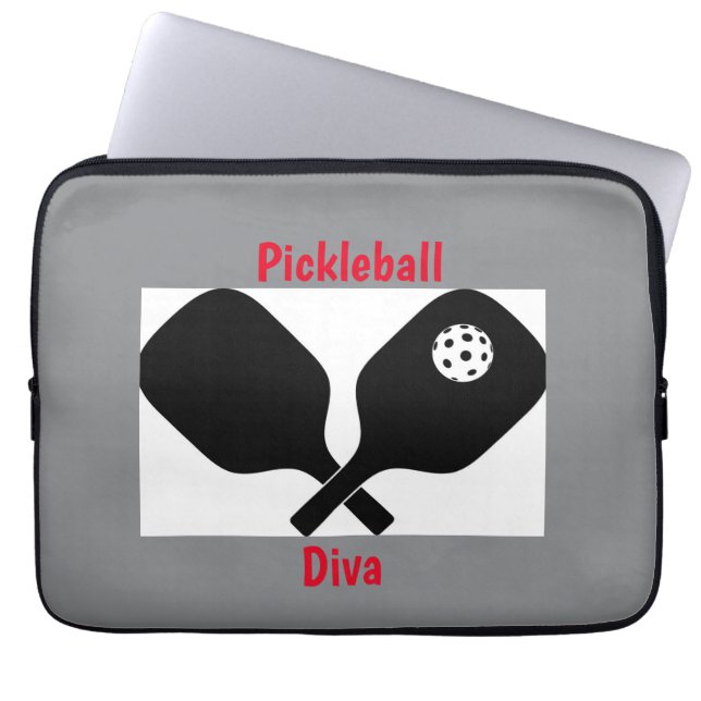 Pickleball-Diva  Laptop Fodral (Framsidan)