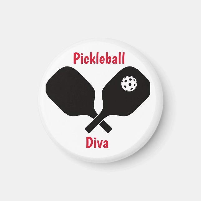 Pickleball-Diva  Magnet (Framsidan)