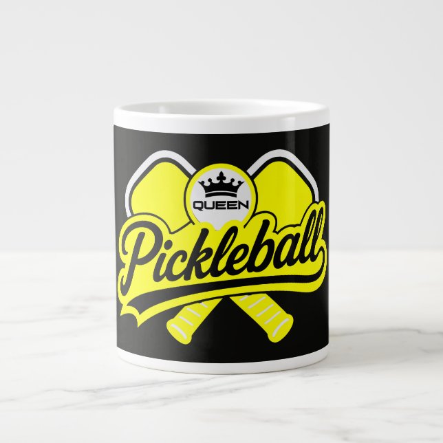 Pickleball Drottning Mästare Jumbo Mugg (Framsidan)