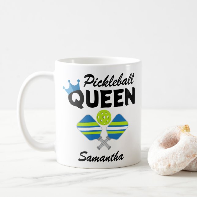 Pickleball Drottning Pickleball Kaffemugg (Med munk)
