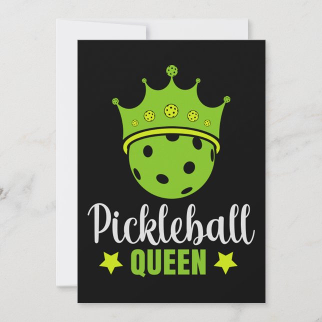 Pickleball Drottning Rolig Pickle Ball Drottning  Inbjudningar (Framsida)