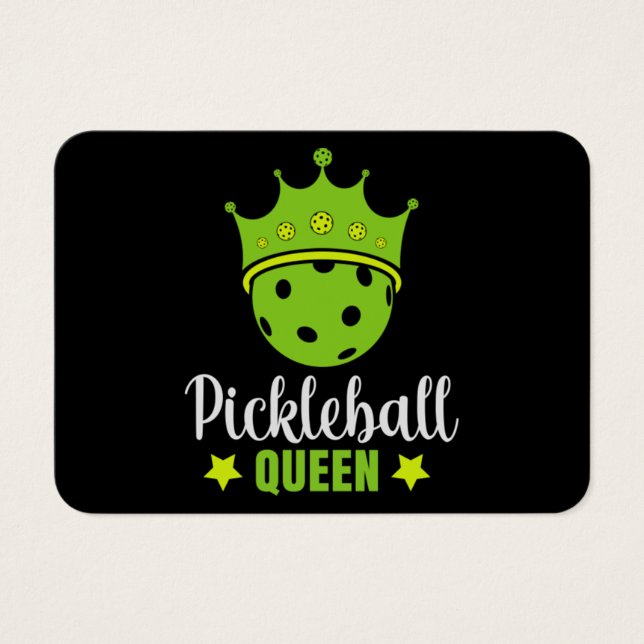 Pickleball Drottning Rolig Pickle Ball Drottning  Visitkort (Framsidan)
