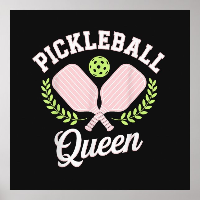 Pickleball Drottning Rolig Pickleball Spelare Poster (Framsidan)