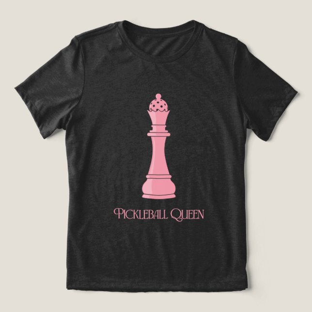 Pickleball Drottning T Shirt (Design Framsida)