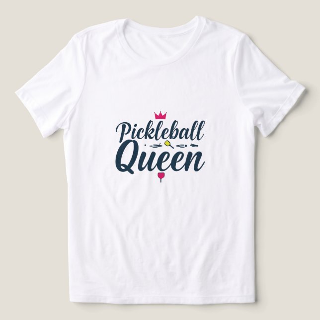 Pickleball Drottning Tröja 👑🏓 | Söt Pickleball T (Design Framsida)