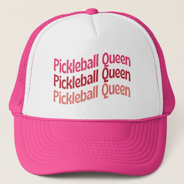 Pickleball Drottning Trucker Hatt för Pickleball-ä Keps (Framsida)