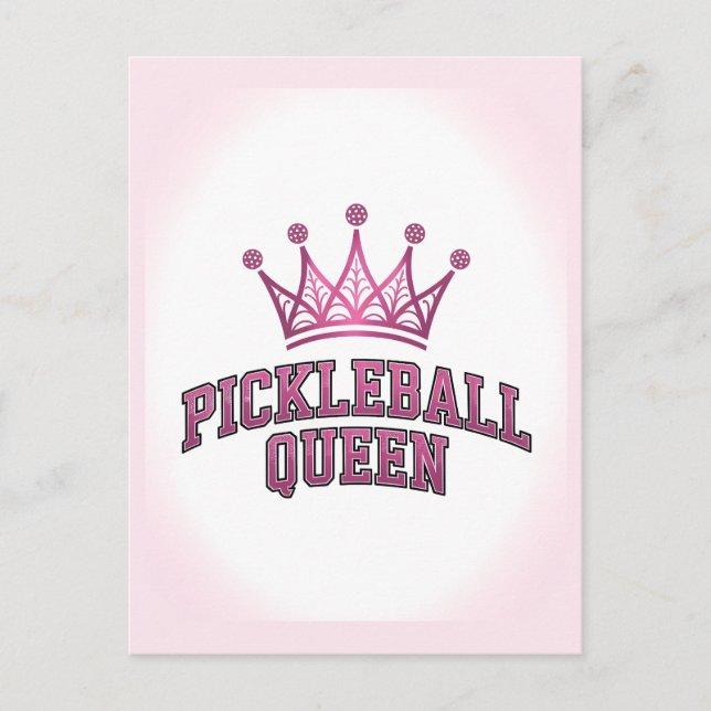 Pickleball drottningvykort vykort (Framsida)