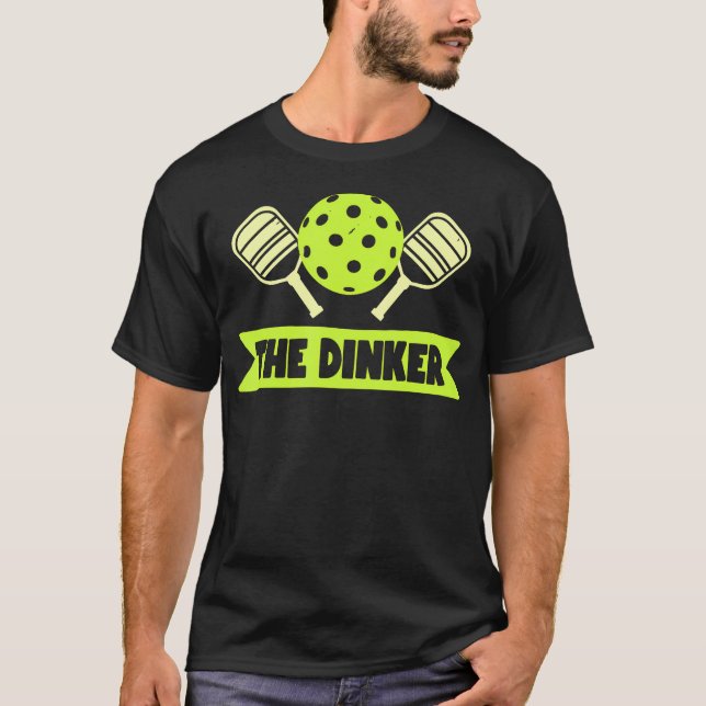 Pickleball Dubbelpartner Dag Dinkers Pickle T Shirt (Framsida)