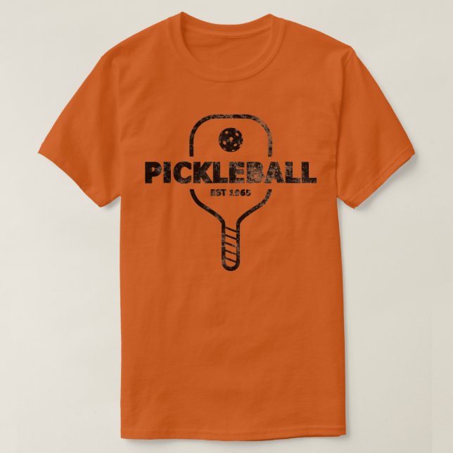 PickleBall Est 1965-Vintagen är stressad T Shirt (Design framsida)