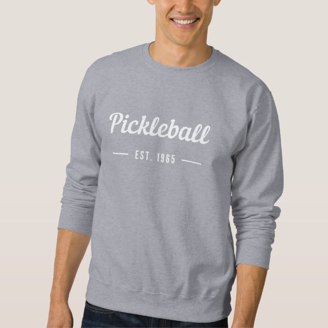 Pickleball Etablerad Crewnacke Unisex Sweatshirt (Framsida)
