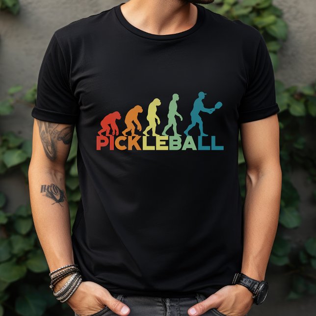 Pickleball Evolution Funny Custom Name or Text T Shirt (Skapare uppladdad)