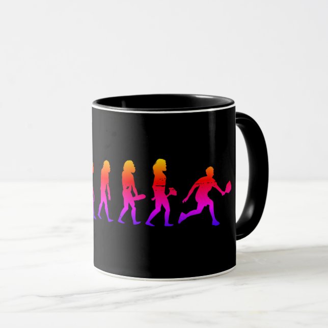 Pickleball Evolution Funny Pickleball Mugg (Framsida höger)