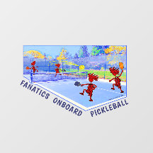 PICKLEBALL FANATICS ONBOARD Window Cling