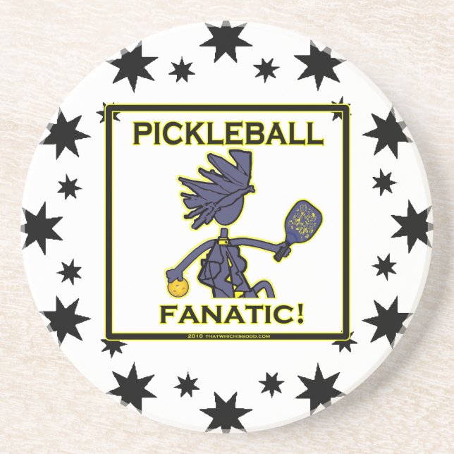 Pickleball fanatiker underlägg sandsten (Framsidan)