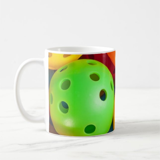 Pickleball Färgrik Kaffemugg (Vänster)