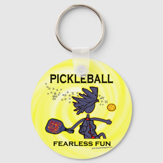 Pickleball Fearless-Roligt Nyckelring (Framsida)