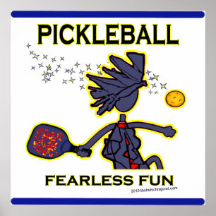 Pickleball Fearless-Roligt Poster