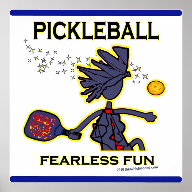 Pickleball Fearless-Roligt Poster (Framsidan)