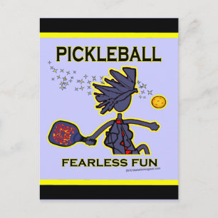 Pickleball Fearless-Roligt Vykort