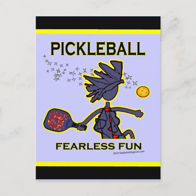 Pickleball Fearless-Roligt Vykort (Framsida)