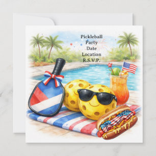 Pickleball-fest 4 juli självständighetsdagen inbjudningar