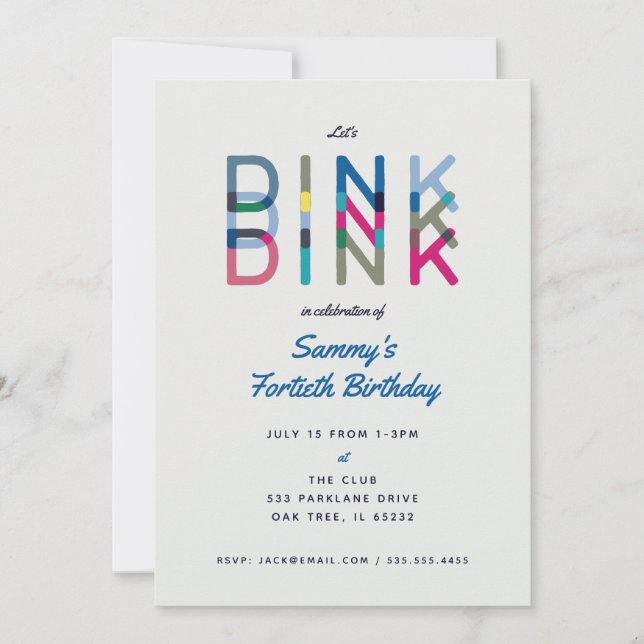 Pickleball-fest Sports Låt oss dinka Festinbjudan Inbjudningar (Framsida)