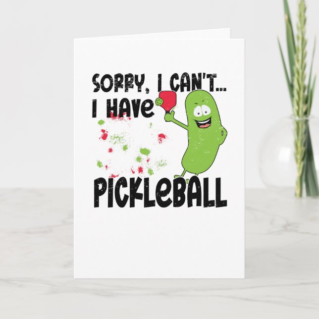 Pickleball Fladdermus Player Hobby Pickle Sunset Kort (Framsida)