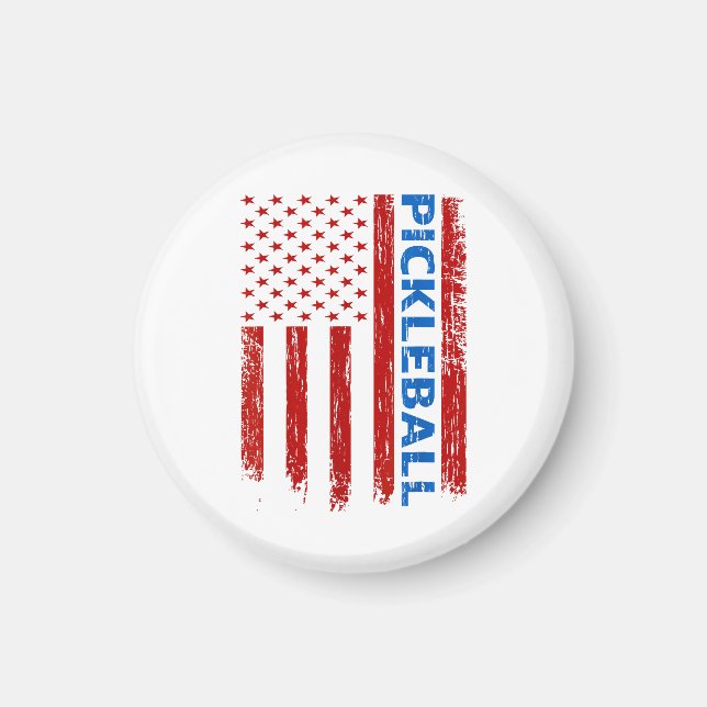 Pickleball Flagga - Spelar Paddleball Pickleball A Magnet (Framsidan)
