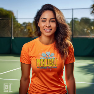 Pickleball Fläkt får inte smetad rosa ansvarsfullt T Shirt