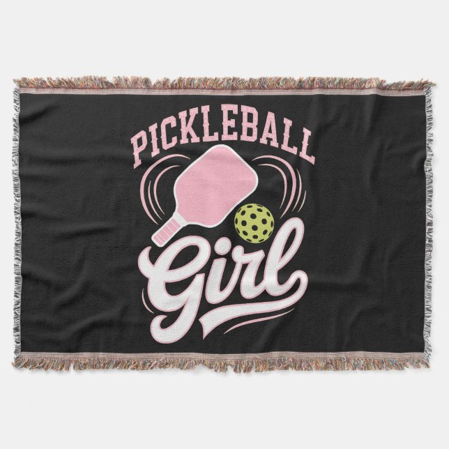 Pickleball Flicka Spelare Filt (Framsidan)