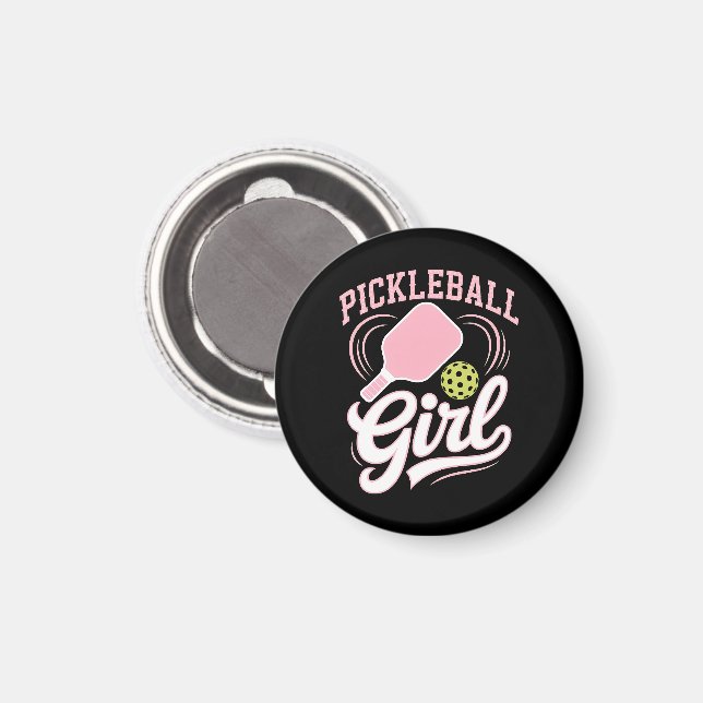 Pickleball Flicka Spelare Magnet (Front/Back)