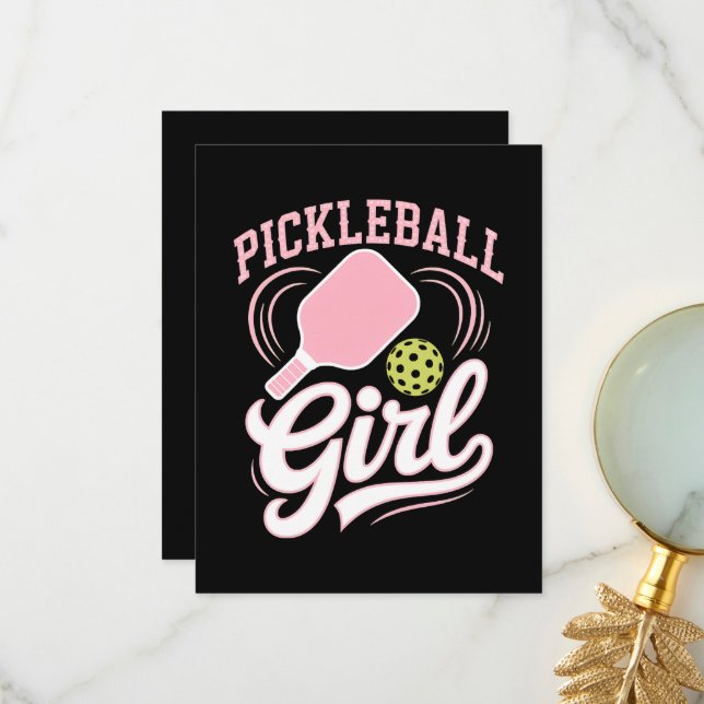 Pickleball Flicka Spelare Tack Kort (Fram/Back In Situ)