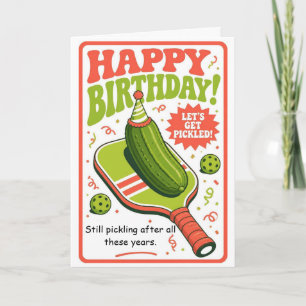 Pickleball Födelsedag Roligt Pickle Humor Kort